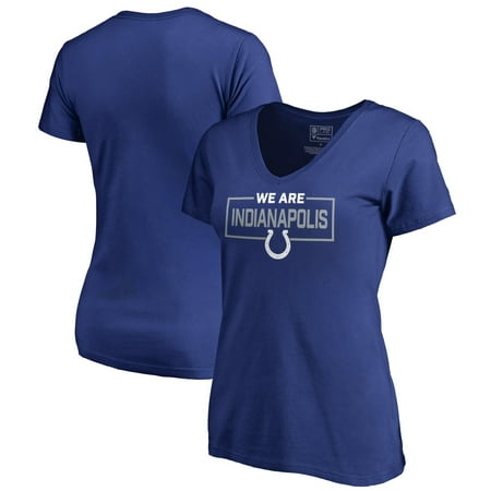 Indianapolis Colts Nfl Rug - Indianapolis Colts NFL Pro Line by Fanatics Branded Women's We Are Icon V-Neck T-Shirt - Royal