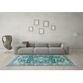 thumbnail image 3 of Ahgly Company Indoor Rectangle Persian Light Blue Traditional Area Rugs, 5' x 7', 3 of 4