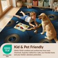 thumbnail image 4 of Design&I 3'x5' Washable Area Rug Low Profile & Durable Daily Traffic Ready Circle Retro Grooved Vinyl Sound Themed Interlocking Disc Covering for Home Office, Hallway, 4 of 7