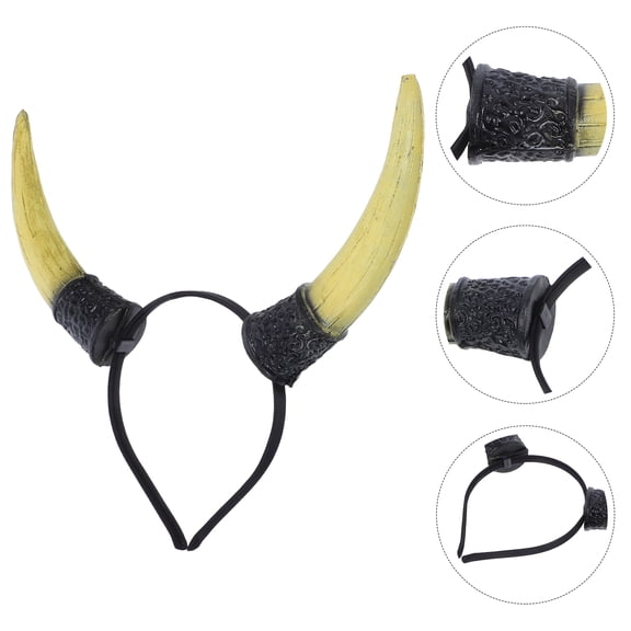 TABLZONE Bull Horn Headband for Parties and Christmas Cosplay Home Use