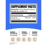 BulkSupplements Niacinamide Powder - Vitamin B3, B Vitamin Supplement, 500mg per Serving, 250g (8.8 oz)