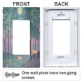 thumbnail image 3 of Yayeee Rocker Switch Wall Plate 2-Gang 4.7"x4.6" Home Decorative Outlet Cover, Purple Forest Scene, 3 of 6