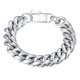 thumbnail image 1 of PROSTEEL Eslabón Cubano de Plata de 14 MM de Ancho de Acero Inoxidable Cadena Pulseras Punk para Hombre Mujer Joyería Regalo, 19de Longitud, 1 of 8