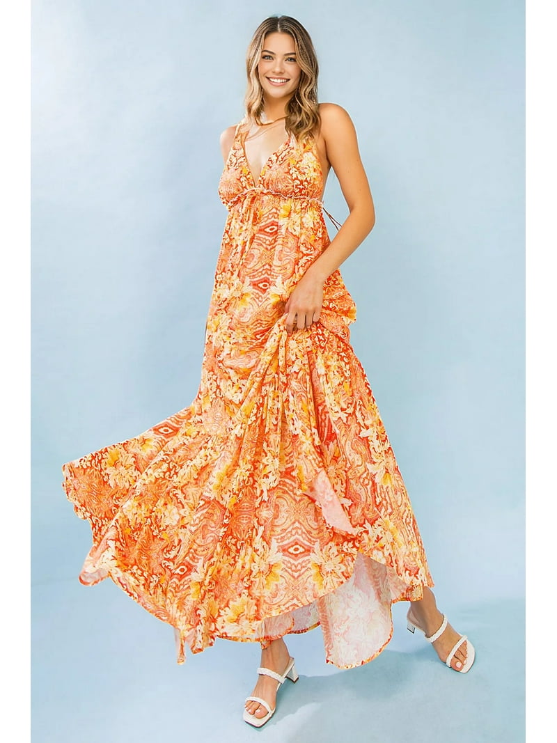 Flying Tomato Women's Summer Halter Maxi Dress (S, Red) - Walmart.com Flying Tomato Women's Summer Halter Maxi Dress (S, Red) - Walmart.com