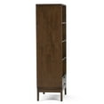 thumbnail image 4 of Simpli Home Harper 24W 4 Shelf Bookcase with Drawer (Set of 2) in Walnut Brown, 4 of 7