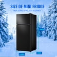 thumbnail image 6 of TACOOL Apartment Size Mini Fridge Dual Door 2.65Cu.ft Dorm Refrigerator, Black, New, 6 of 9