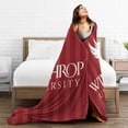 thumbnail image 5 of Winthrop A University Logo Fleece Blanket, Very Soft Microfiber Flannel Blanket for Couch Warm and Cozy for All Seasons, 5 of 6