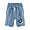 thumbnail image 1 of Pantalones Cortos Casuales de Cintura Elástica de Béisbol Impresos, Pantalones de Pijama con Cordón para el Hogar, la Playa, la Ropa de Dormir Y el Uso Diario, 1 of 2