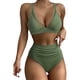 thumbnail image 2 of Augper Fashion Women's Sleeveless Solid Bikini Set Swimsuit Push-Up Padded Swimwear Swimsuit Beachwear, 2 of 9