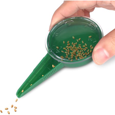 Pack of 2 Seed Spreader, Handheld Seed Planter Green Dispenser Tool Seed Dispenser Sower Spreaders for Garden Flower Vegetable, 12 x 6cm