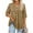 #A07-Light Brown, variant on Abcomgle Women Plus Size Tops Pleat Hem Summer V Neck Tunic Shirts Polka Dot Print T-Shirt 3/4 Sleeve Tops Pleat Hem Casual Tunics Blouses L,Gray