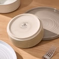 thumbnail image 3 of Famiware Galaxy Stoneware Dinnerware Sets, 12-Piece Dish Set, Cinnamon Brown, 3 of 4