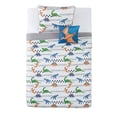 thumbnail image 4 of My World Dino Tracks Multi Polyester 4-Piece Full Quilt Set, Dinosaurs Themed, for Kids, Oeko-TEX Certified, 4 of 6