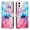 Pink, variant on Dteck Colorful Painting Case Compatible with iPhone 11,PU Leather+TPU With Shockproof Kickstand Magnetic Case for iPhone 11 6.1 inch,Purple