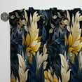 thumbnail image 5 of Designart "Tropical Plants In Yellow And Blue Patterns" Tropical Room Darkening Single Curtain Panel, 5 of 6