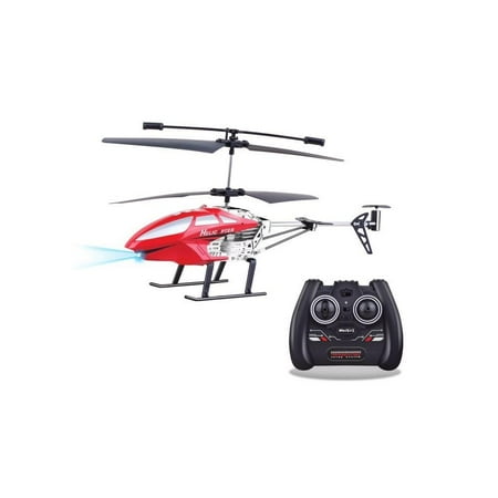 Top Race Remote Control Helicopter 3.5 Channel, Built in Gyro easy to Fly Red