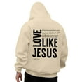 thumbnail image 2 of Love Like Jesus Christian Hoodies for Men 2025 Long Sleeve Hooded Sweatshirt with Pockets Pullover Hoody Mens Hoodies, 2 of 6