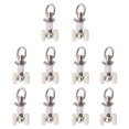 thumbnail image 3 of 80pcs Shower Drapes Track Glider Sliding Roller Hanger Ceiling Gliders Hook 26mm, 3 of 7