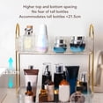 thumbnail image 3 of Double Layer Makeup Stand Large Capacity Tidy Storage, 2 Tier Makeup Shelf Organizer with Simple Appearance, Fine Workmanship for Brushes Eyeshadow Jewelry, 3 of 7