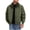 Army Green, variant on Men's Solid Color Lapel Lambskin Jacket with Button Closure & Utility Pockets, Double-Sided - Washed Finish for Rugged Workwear Look, Ideal for Casual Outdoor Activities