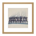 thumbnail image 1 of Tommy Mcrae Kwatkwat War Dance Sketchbook Activities 8X8 Inch Square Wooden Framed Wall Art Print Picture with Mount, 1 of 4