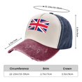 thumbnail image 3 of Men Women Union Jacks Flag Distressed Twill Cotton Baseball Cap Vintage Adjustable Dad Hat, 3 of 7