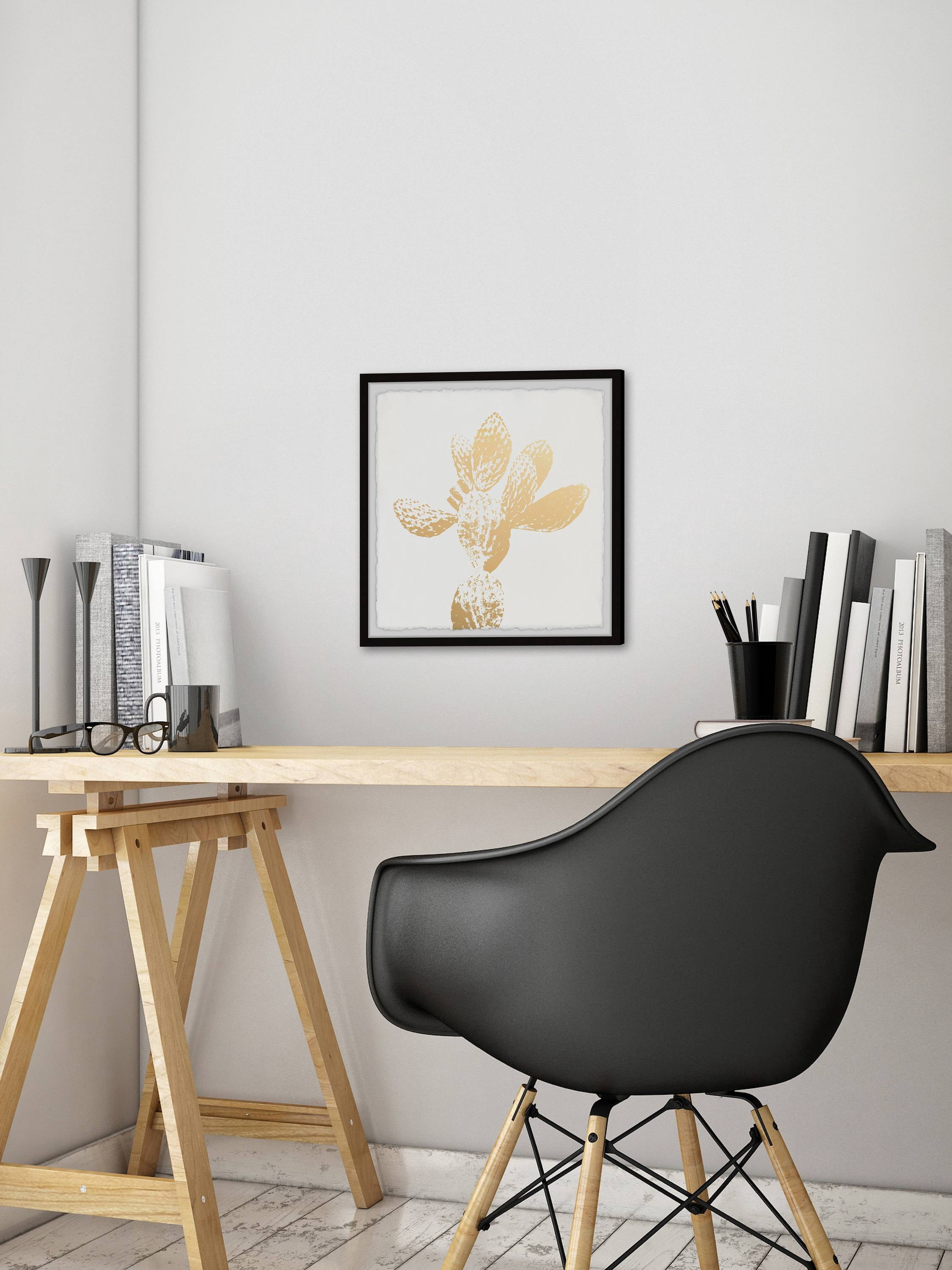 Marmont Hill Yellow Cactus Framed Wall Art