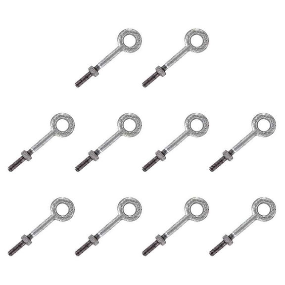 5/16" x  4-1/4" Galvanized Eye Bolt - 10 Pack