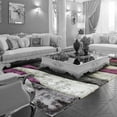 thumbnail image 4 of Gray/Blue Living Shag Waves Soft Plush Design 3D Effect 5' x 7' Area Rug/ Carpet by Makymo, 4 of 11