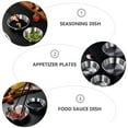 thumbnail image 4 of 4 Pcs Stainless Steel Seasoning Dish Appetizer Plates Dipping Sauce Dishes Round Seasoning Dishes Seasoning Bowl, 4 of 6