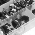 thumbnail image 4 of 47pcs Cable Clamps Set R Shape 304 Stainless Steel and Rubber Cushion Assortment Kit, 4 of 5