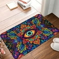 thumbnail image 4 of Pofeuu Vibrant Psychedelic Eye Print Flannel Doormats Rug16"x24"Rug Washable Doormats Indoor Outdoor Rugs for Layered Front Door Mats, Porch, Kitchen, Entryway, 4 of 7