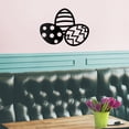 thumbnail image 3 of Easter Day Vinyl Wall Art Decal - 3 Easter Eggs - 17" x 22.5" - Resurrection Sunday Pascha Holiday Modern Cute Home Living Room Bedroom Apartment Office Work Nursery Decor, 3 of 4