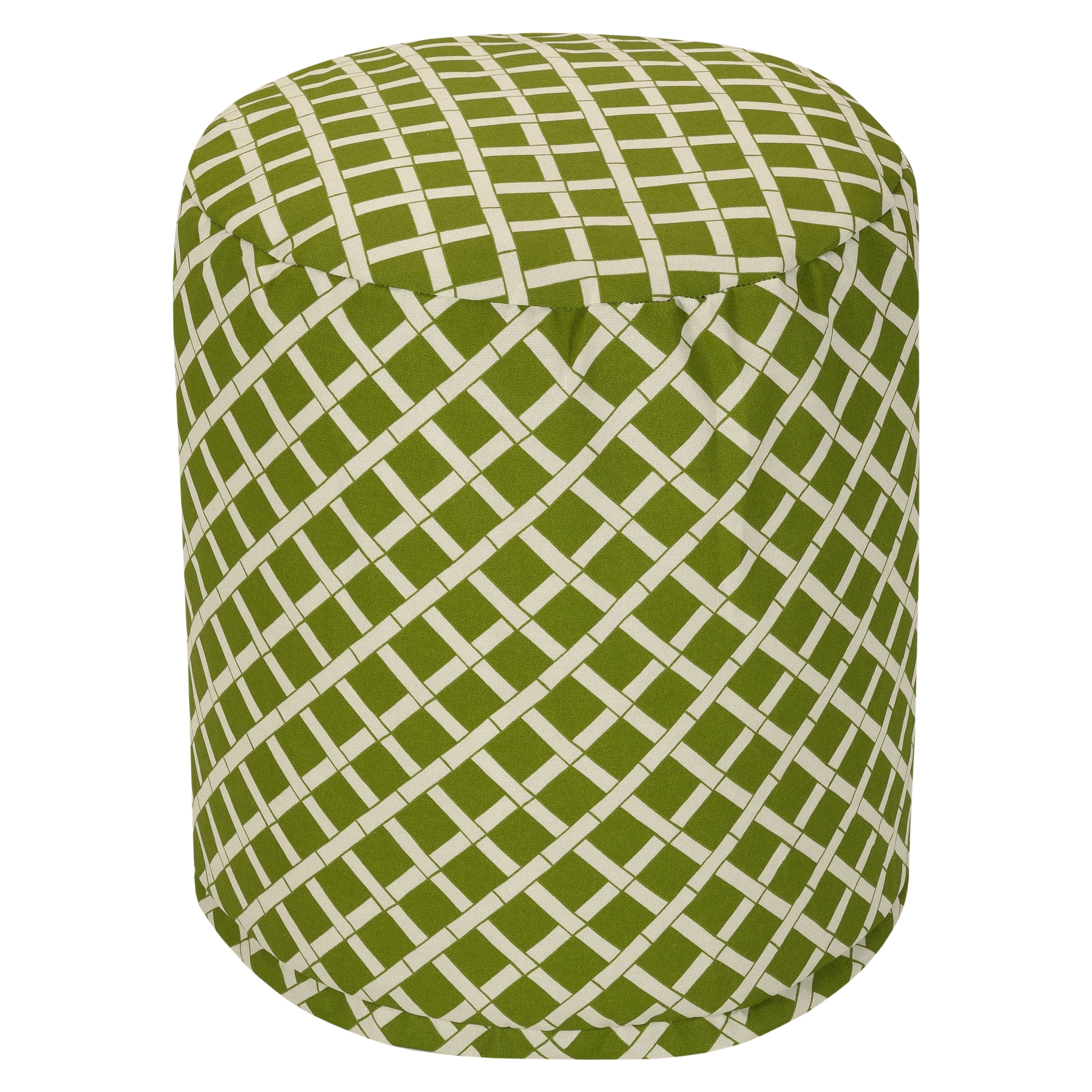Majestic Home Goods Bamboo Indoor Outdoor Ottoman Pouf