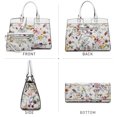 thumbnail image 7 of Dasein Handbags for Women Purses Monogram Satchel Purse Large Tote Ladies Handbag Shoulder Bags Top Handle Work Bag 2pcs Set, 7 of 7