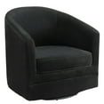 thumbnail image 1 of Gymax Fauteuil Pivotant Moderne en Velours avec Base en Métal, 1 of 9