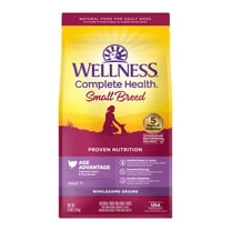 Wellness Complete Health Natural Small Breed Senior Dry Dog Food, Turkey & Peas, 4-Pound Bag