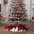 thumbnail image 4 of Rateoe Christmas Tree Buffalo Plaid Pattern Christmas Tree Skirt with Ties , Christmas Tree Decorations, Farmhouse Christmas Decor Xmas Holiday Decorations-30", 4 of 6
