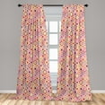thumbnail image 5 of Ambesonne Modern Curtains, Dots with Doodle, Pair of 28"x95", Multicolor, 5 of 5