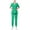 Green, variant on Scrubs for Women Set - Stretch V-Neck Scrub Top & Jogger Pant with Pockets Yellow 12(XXL)