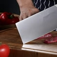 thumbnail image 6 of TrueCraftware– 11” Stainless Steel Angled Cleaver with Riveted Wood Handle- Sharp knife Chopper Butcher Knife Heavy Duty Butcher Knife Chopper for Chef Meat Cutting for Home Kitchen and Restaurant, 6 of 6