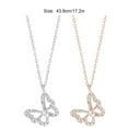 thumbnail image 3 of Thinsony Rouille et Inodore Fait de Cuivre Collier Pendentif Non-Toxine Glamour Papillon Collier Or Rose, 3 of 6