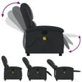 thumbnail image 5 of vidaXL Massage Recliner Chair Black Real leather, metal, plywood Large, 5 of 5