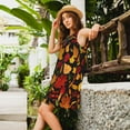 thumbnail image 2 of Yiaed Autumn Maple Leaves A Print Women's Sleeveless Dress, Loose Fit Summer Dress, Casual Sleeveless Dress for Women, 2 of 7