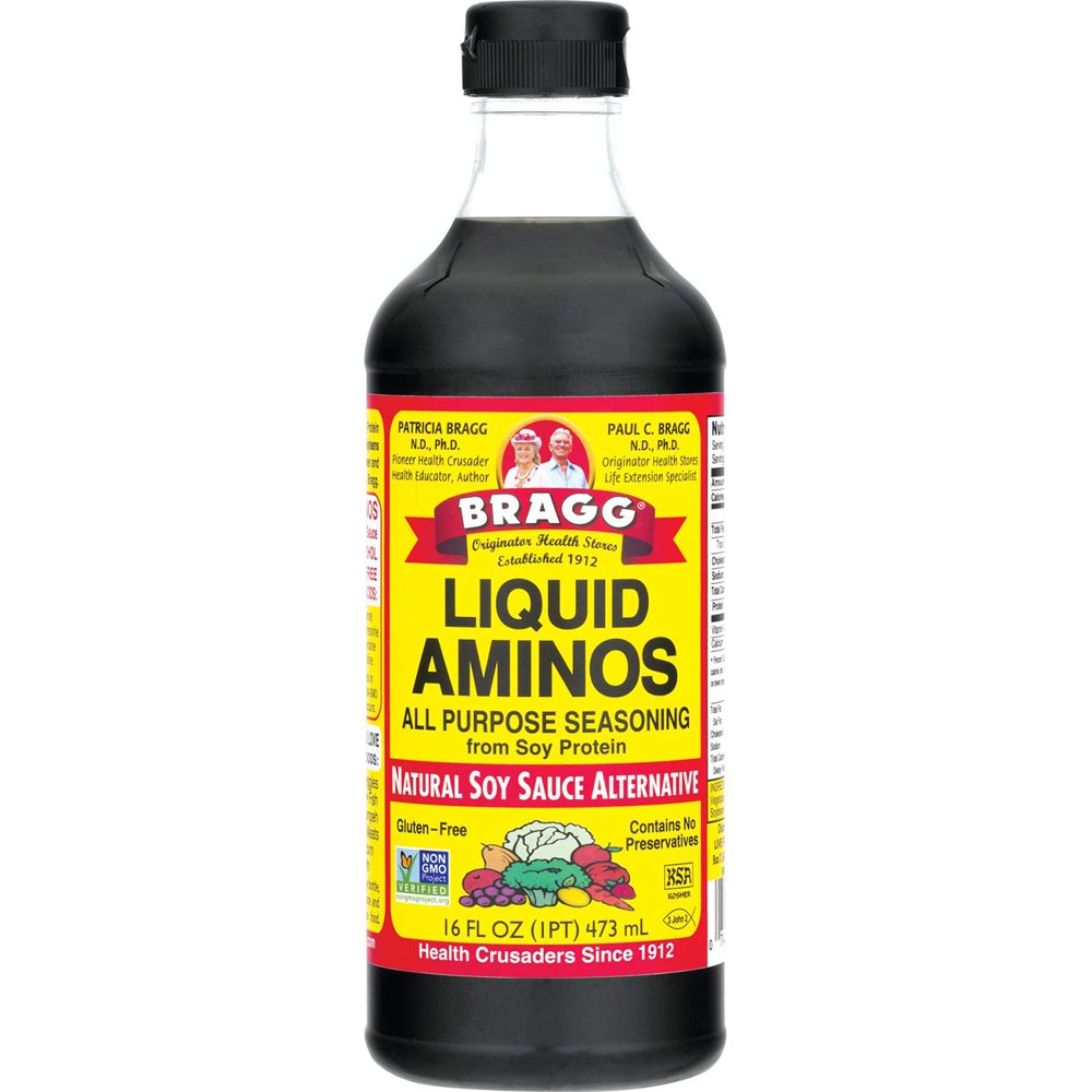 Bragg Liquid Aminos All Purpose Seasoning Soy Sauce Alternative, 16
