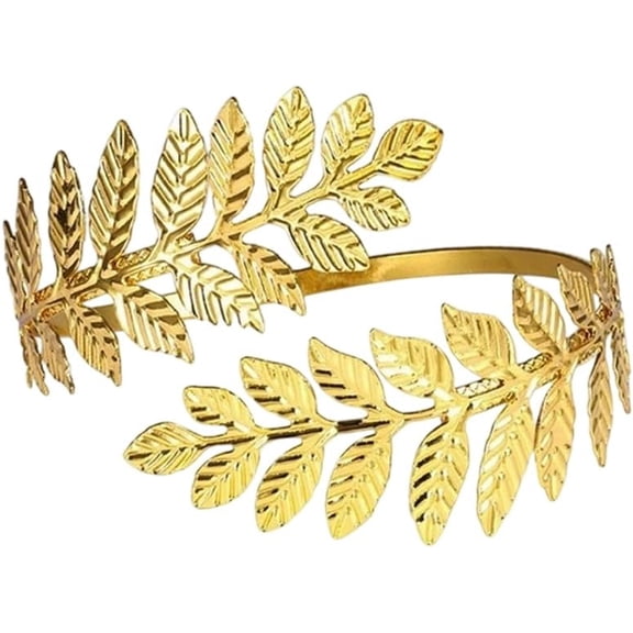Leaves Gold Cuff Bracelet Boho Summer Beach Leaf Upper Arm Cuff Bangle Bracelets Open Coil Adjustable Metal Arm Jewelry Armband for Women Party Club Dresses Decor Costume Outfits Accessories Gold