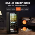 thumbnail image 4 of Enfriador de vino VEVOR para 32 botellas, refrigerador para vinos de doble zona y doble temperatura, refrigerador independiente con control digital, puerta de vidrio templado con protección UV, 4 of 9