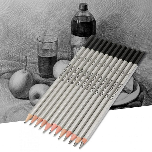 Graphite Pencil,12PCS Wooden Handle Graphite Sketch Pencil Art Pencil Class Leading Features