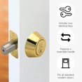 thumbnail image 4 of Design House 782771 Double Cylinder 2-Way Latch Deadbolt, Adjustable Backset, Polished Brass Finish, 4 of 4