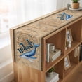 thumbnail image 6 of Table Runners 72 Inches Long Dress Scarves, Vintage Whale Farmhouse Kitchen/Dining Table Runner, Coffee Tablerunners, Brown Nautical Anchor Bubbles Coastal 14x72 Inch, 6 of 9
